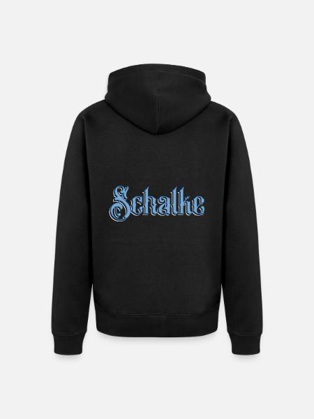 Schalke - Unisex Premium Bio Zip Hoodie - Schwarz