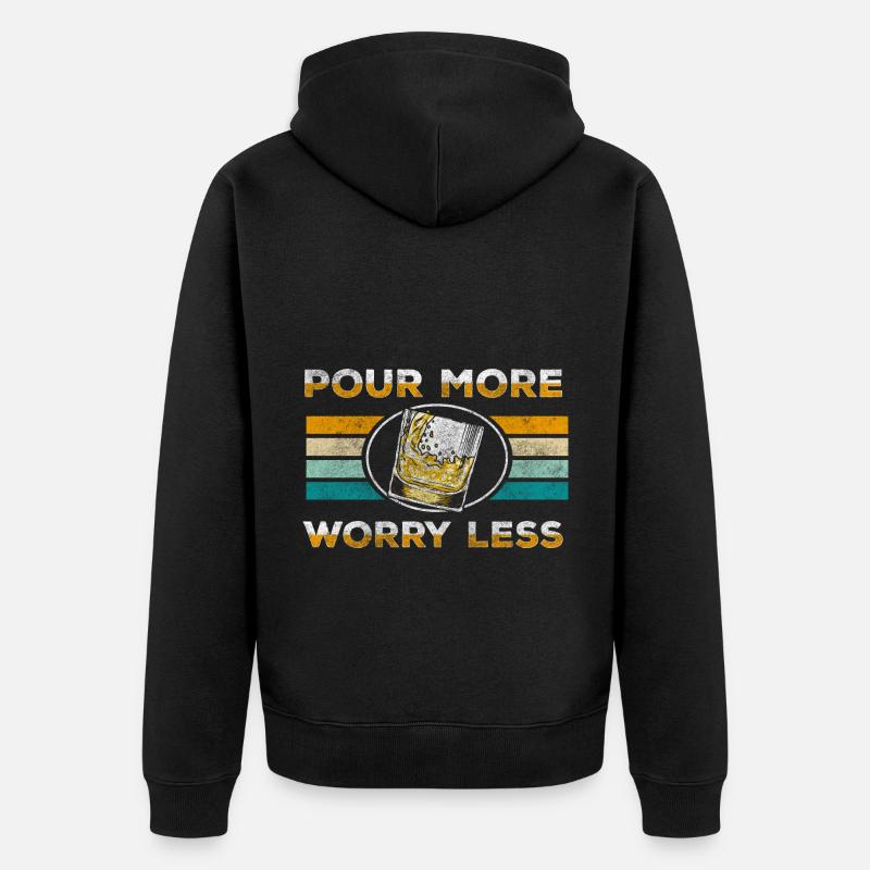 drinks longsdrinks - Unisex Premium Bio Zip Hoodie - Schwarz
