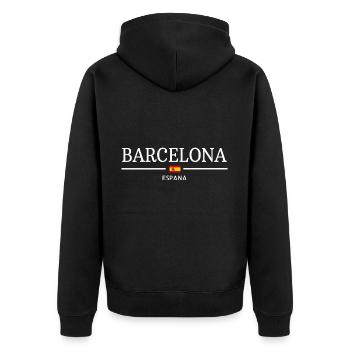 Barcelona - Veste à capuche bio Premium Unisexe - noir - Dos - Nico (187cm)