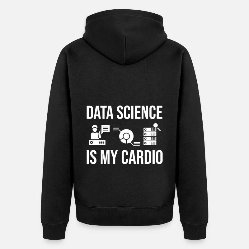 Datenwissenschaftler Data Science Wissenschaft - Unisex Premium Bio Zip Hoodie - Schwarz