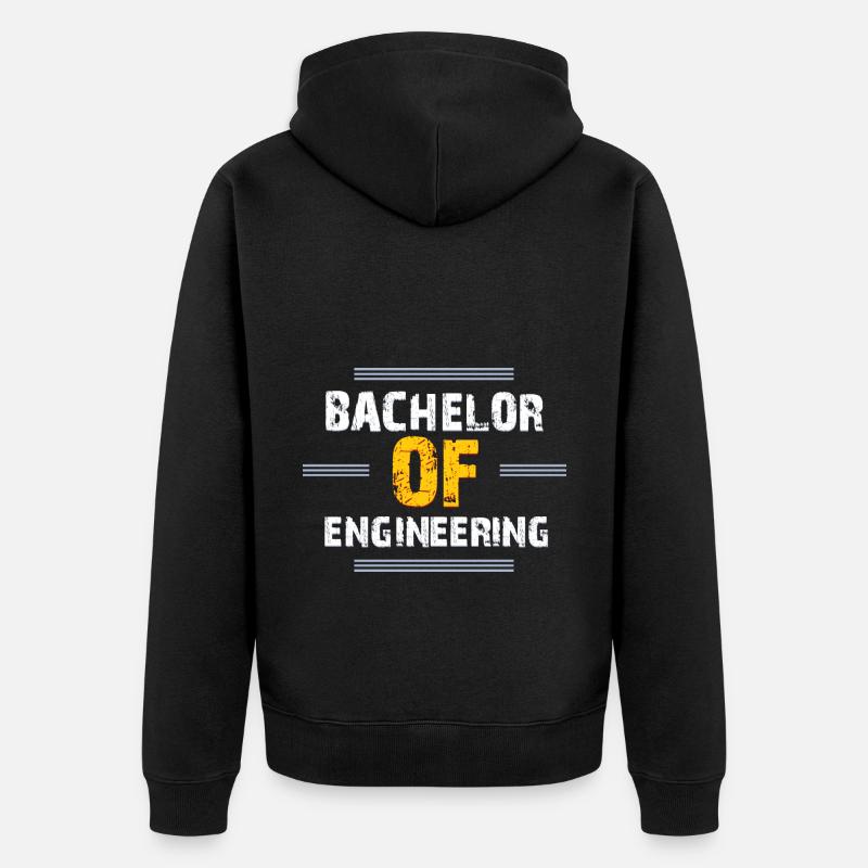 Bachelor of Engineering - Unisex Premium Bio Zip Hoodie - Schwarz