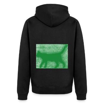 Green Kate Green Spray - Unisex Premium Organic Zip Hoodie - black - Back - Nico (187cm)
