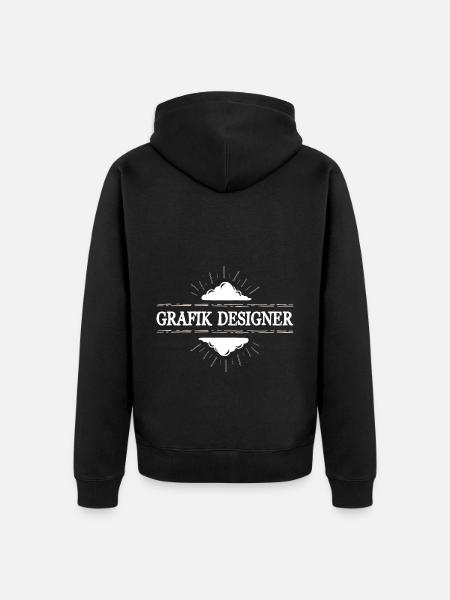 Grafik Designer Beruf - Unisex Premium Bio Zip Hoodie - Schwarz