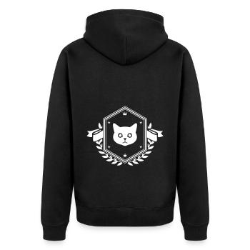 crête de tête de chat - Veste à capuche bio Premium Unisexe - noir - Dos - Nico (187cm)