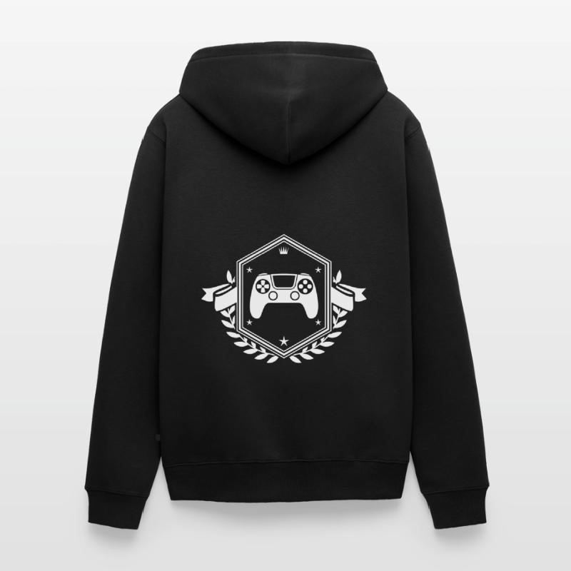 Gamepad crest controller Unisex Premium Organic Zip Hoodie