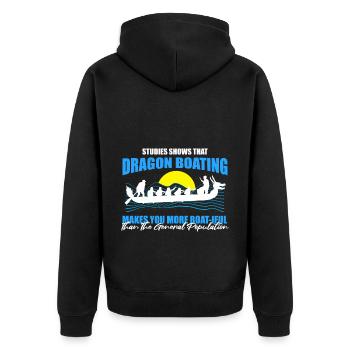 Chinese Boat Race for Dragon Boat Trainers - Unisex Premium Organic Zip Hoodie - black - Back - Nico (187cm)