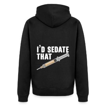 I would numb this nurse anesthesia - Unisex Premium Organic Zip Hoodie - black - Back - Nico (187cm)