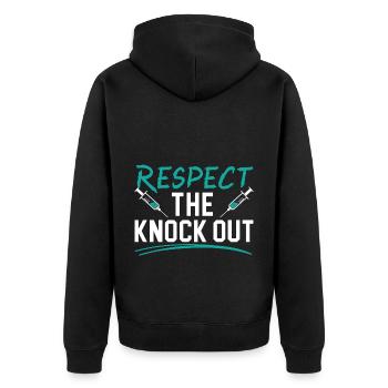 Respectez l’anesthésie infirmière knockout anesthésie anesthésie - Veste à capuche bio Premium Unisexe - noir - Dos - Nico (187cm)