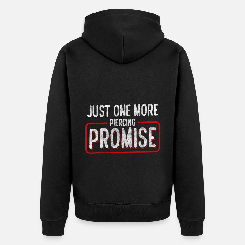 Piercing Nadel Beruf Körper - Unisex Premium Bio Zip Hoodie - Schwarz