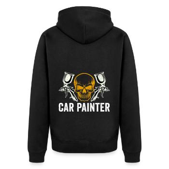 Automotive Car Painter Saying Auto Body Painter - Unisex Premium Organic Zip Hoodie - black - Back - Nico (187cm)
