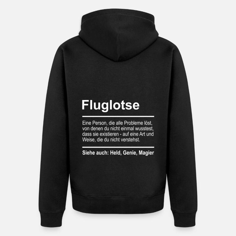 Contrôleur aérien - Veste à capuche bio Premium Unisexe - noir
