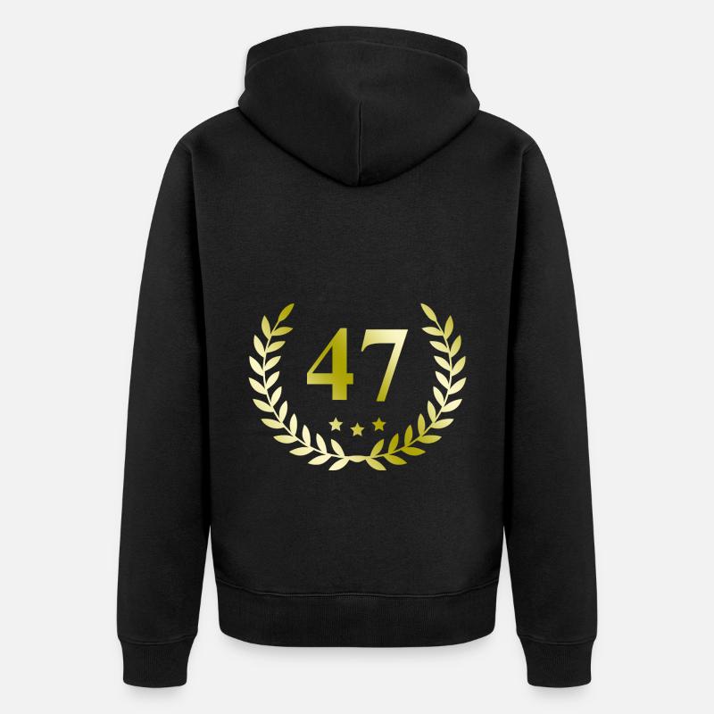 47 Couronne numérique - Veste à capuche bio Premium Unisexe - noir