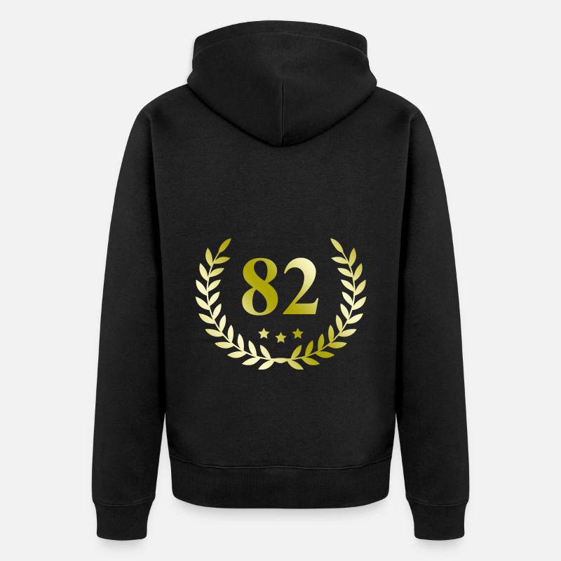 82 Couronne numérique - Veste à capuche bio Premium Unisexe - noir