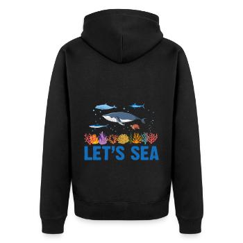 Ocean Sea Marine Biologist Marine Biology Biology Biology - Unisex Premium Organic Zip Hoodie - black - Back - Nico (187cm)