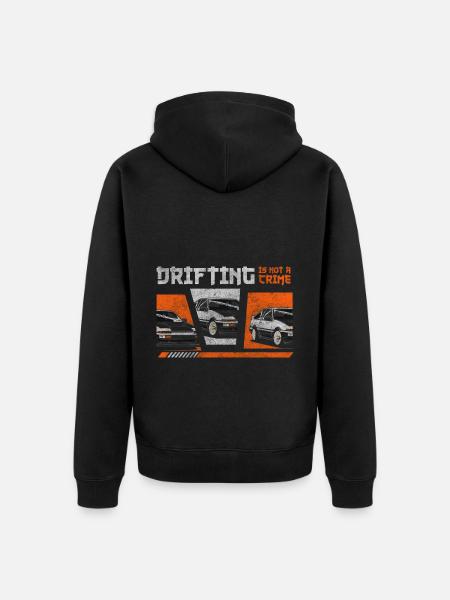 Driften Quer Turbo Racing - Unisex Premium Bio Zip Hoodie - Schwarz