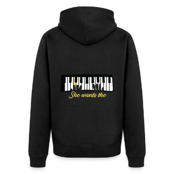 Piano Piano Électrique Piano Piano Debout Piano - Veste à capuche bio Premium Unisexe - noir - Dos - Nico (187cm)