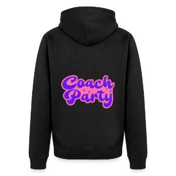 Coach Party Mentor Trainer Coaching Blogger - Unisex Premium Organic Zip Hoodie - black - Back - Nico (187cm)