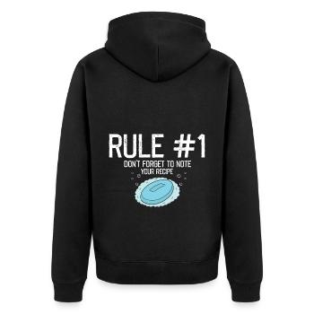 Homemade soap design for oil soap making - Unisex Premium Organic Zip Hoodie - black - Back - Nico (187cm)