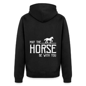 Conception Clydesdale pour clydesdale Riders - Veste à capuche bio Premium Unisexe - noir - Dos - Nico (187cm)