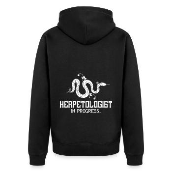 Herpetology Reptiles Herpetologist Lizards - Unisex Premium Organic Zip Hoodie - black - Back - Nico (187cm)