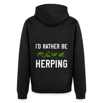Herpetology Reptiles Herpetologist Lizards - Unisex Premium Organic Zip Hoodie - black - Back - Nico (187cm)