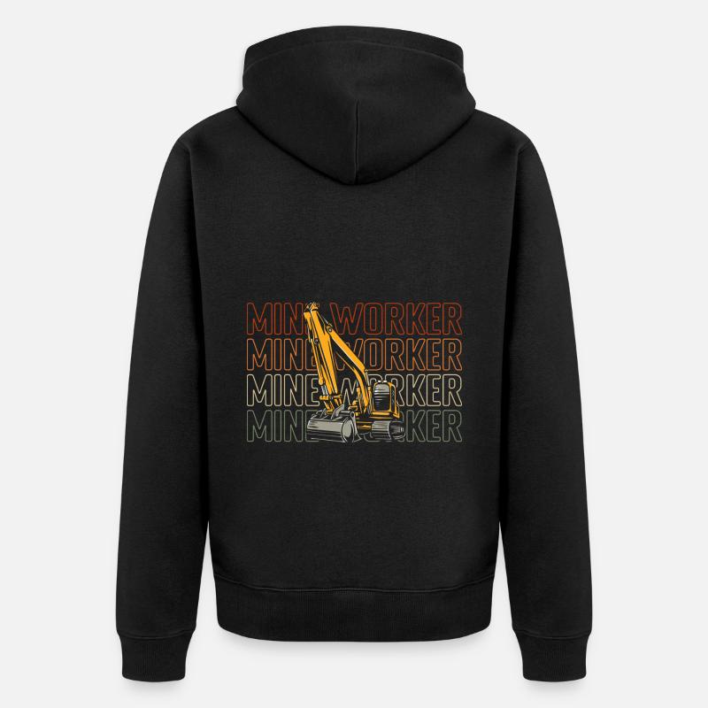 Miner Mine souterraine Miners - Veste à capuche bio Premium Unisexe - noir