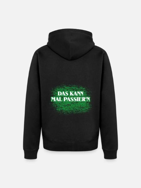 Shit happens Spruch - Unisex Premium Bio Zip Hoodie - Schwarz