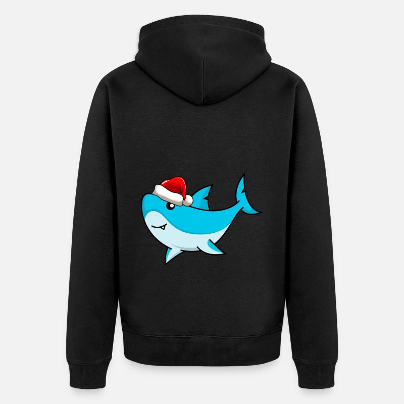Hai Comic Weihnachten - Unisex Premium Bio Zip Hoodie - Schwarz