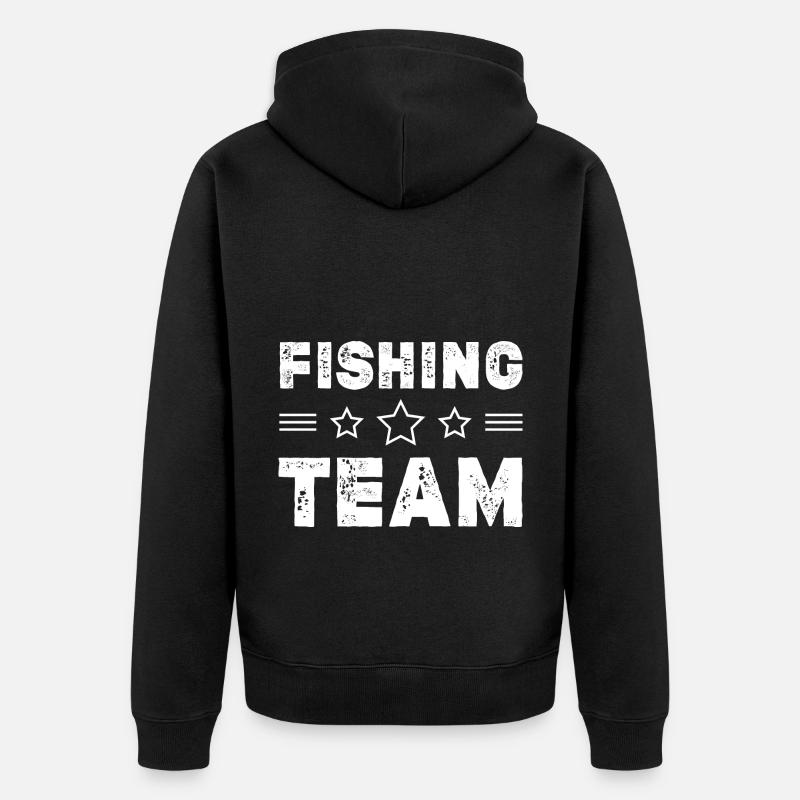 Équipe de pêche - Veste à capuche bio Premium Unisexe - noir