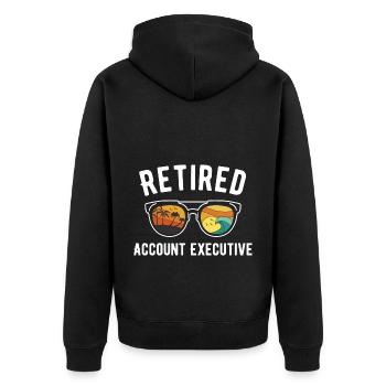 Beach holiday lifestyle of a retired - Unisex Premium Organic Zip Hoodie - black - Back - Nico (187cm)