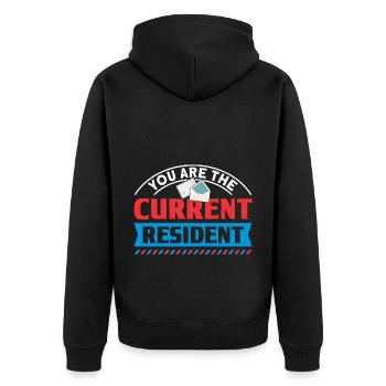 Postbote Briefträger Brief Paketdienst Geschenk - Unisex Premium Bio Zip Hoodie - Schwarz - Hinten - Nico (187cm)