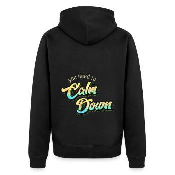 Niedliche Küken Dig Me Ostern Shirt - Unisex Premium Bio Zip Hoodie - Schwarz - Hinten - Nico (187cm)