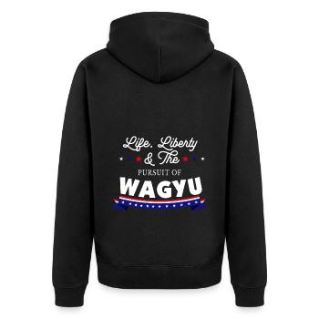 La vie, la liberté et la poursuite des Japonais - Veste à capuche bio Premium Unisexe - noir - Dos - Nico (187cm)