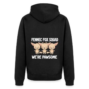 Fennec Fox Squad Pawsome Fennec Foxes Propriétaire - Veste à capuche bio Premium Unisexe - noir - Dos - Nico (187cm)
