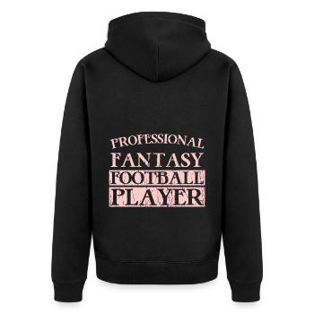 Joueur professionnel de football Fantasy - Veste à capuche bio Premium Unisexe - noir - Dos - Nico (187cm)