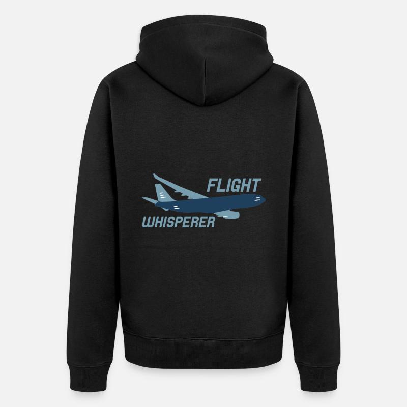 Flight Whisperer 2 - Unisex Premium Bio Zip Hoodie - Schwarz