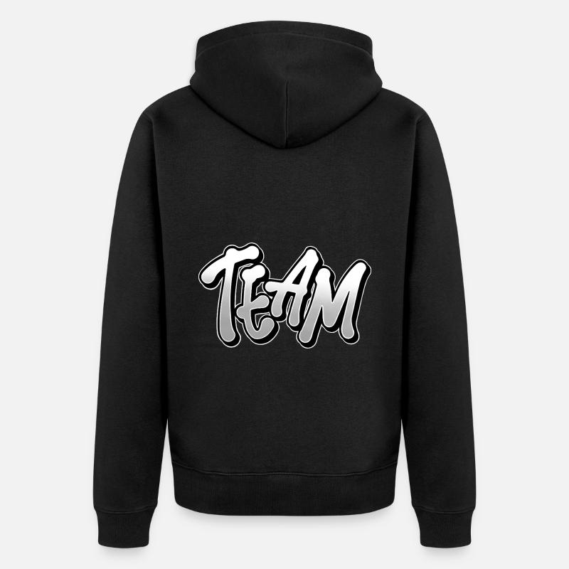 Team - Unisex Premium Bio Zip Hoodie - Schwarz