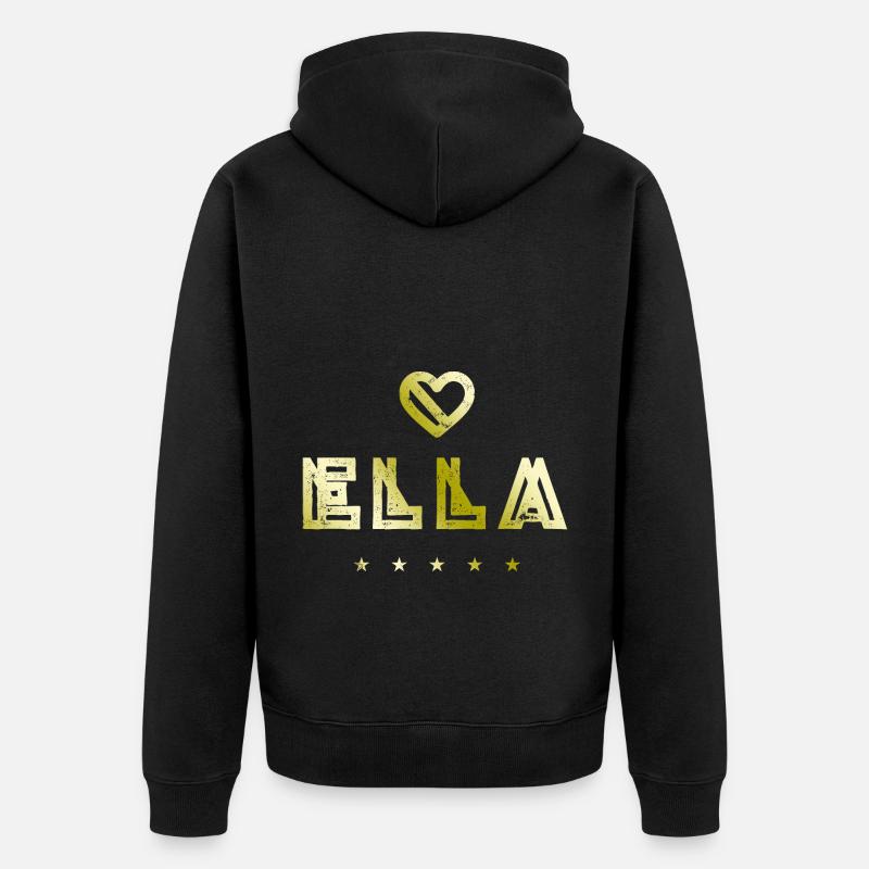 Ella Herz - Veste à capuche bio Premium Unisexe - noir