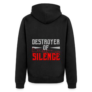 Destroyer le clarinettiste silencieux Instrumentiste - Veste à capuche bio Premium Unisexe - noir - Dos - Nico (187cm)