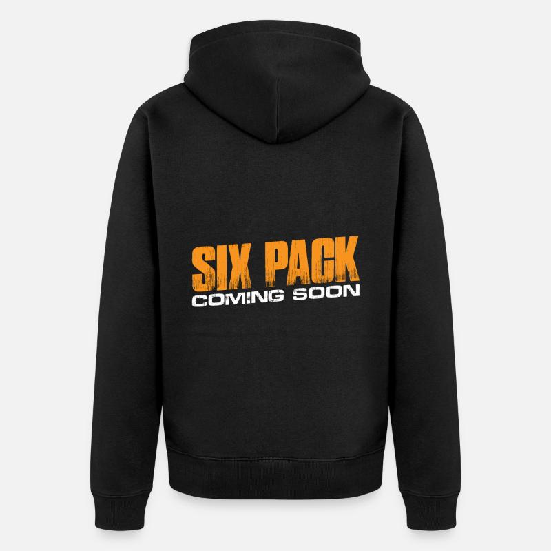 Six Pack à venir 45 - Veste à capuche bio Premium Unisexe - noir