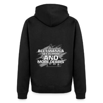 House Demolition and Renovation Design - Unisex Premium Organic Zip Hoodie - black - Back - Nico (187cm)