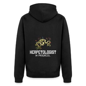 Herpetology Reptiles Herpetologist Lizards - Unisex Premium Organic Zip Hoodie - black - Back - Nico (187cm)