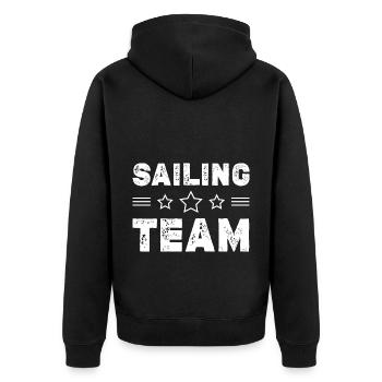 Équipe de voile - Veste à capuche bio Premium Unisexe - noir - Dos - Nico (187cm)