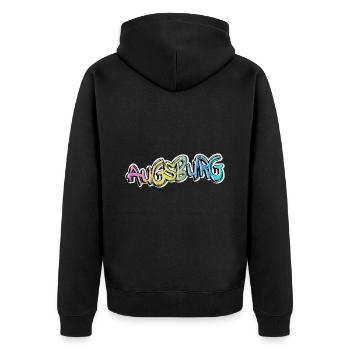Augsburg Germany City Graffiti Spray Sprayer - Unisex Premium Organic Zip Hoodie - black - Back - Nico (187cm)