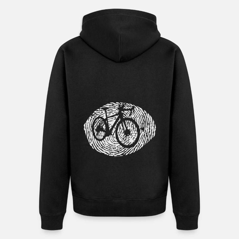 Empreinte digitale - Cyclisme - - Veste à capuche bio Premium Unisexe - noir