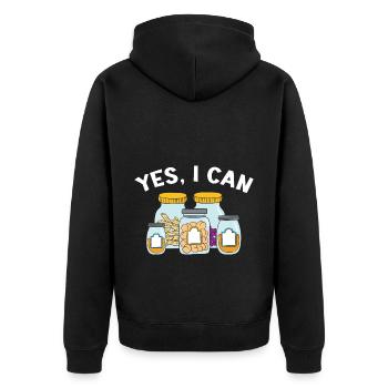 Ping Canner Konservieren Lebensmittelkonserven Kon - Unisex Premium Bio Zip Hoodie - Schwarz - Hinten - Nico (187cm)