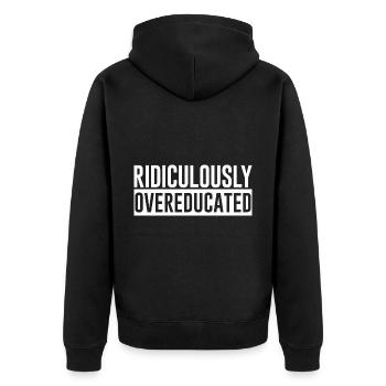 Ridiculement suréduqué - Veste à capuche bio Premium Unisexe - noir - Dos - Nico (187cm)