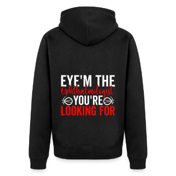 Eye’m Ophtalmologiste Opticien Ophtalmologie - Veste à capuche bio Premium Unisexe - noir - Dos - Nico (187cm)