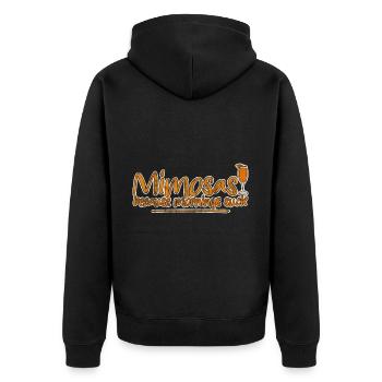 Mimosas parce que les matins sont nuls 3 - Veste à capuche bio Premium Unisexe - noir - Dos - Nico (187cm)