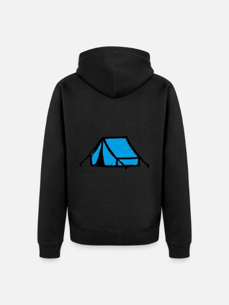 Tent - Unisex Premium Organic Zip Hoodie - black